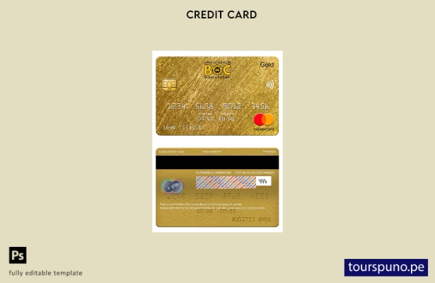 listo para imprimir plantilla de oro mastercard del banco del Banco de Ceilán de